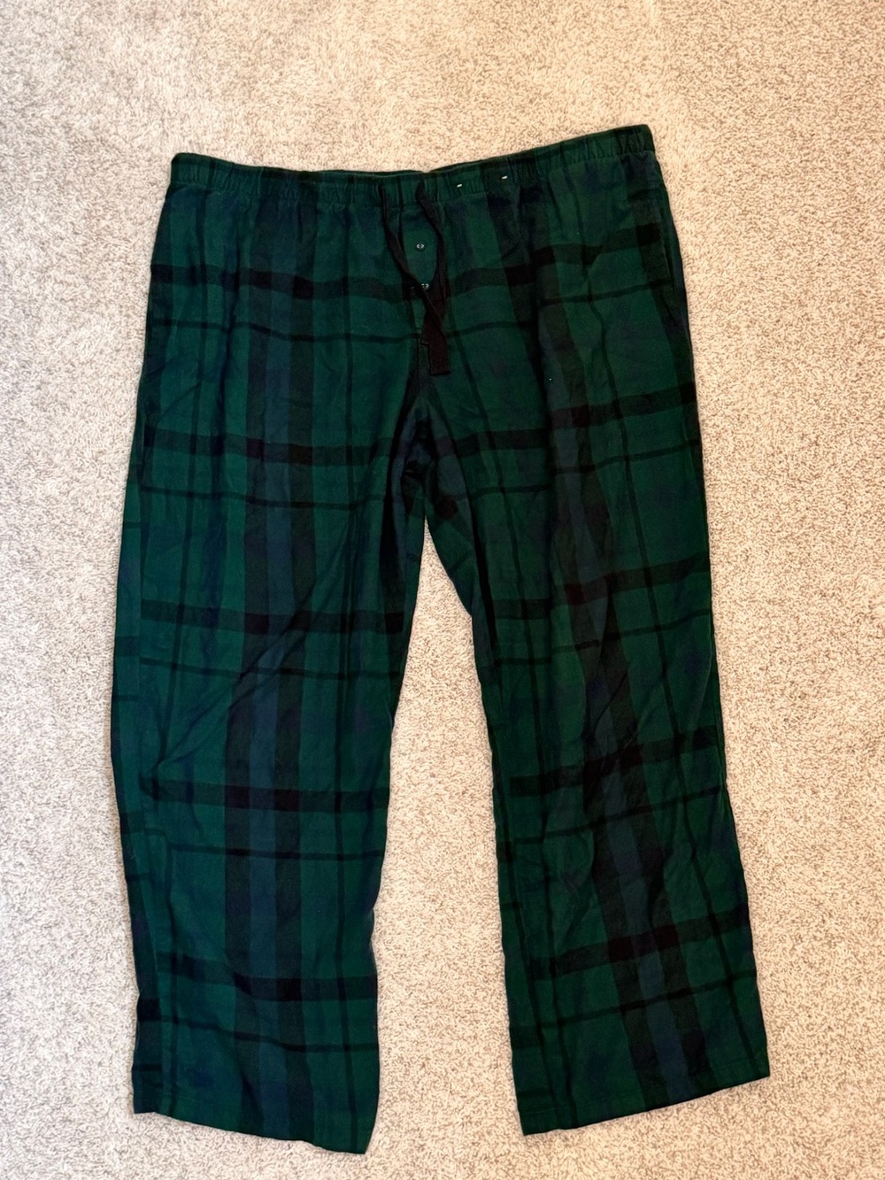 stars above Green and Black Plaid Kids Jogger Pants